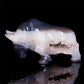 6.5" Druzy Agate Crystal Bull Figurine Animal Carvings Decor