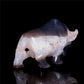 6.5" Druzy Agate Crystal Bull Figurine Animal Carvings Decor