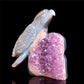 6.5" Druzy Agate Amethyst Crystal Eagle Figurine Bird Carvings Decor Gift