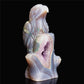 7" Amethyst Agate Crystal Eagle Figurine Stone Animal Carvings