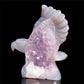 5" Amethyst Agate Crystal Eagle Figurine Stone Animal Carvings