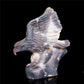 8.5" Amethyst Agate Crystal Eagle Figurine Stone Bird Carvings