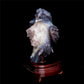 9" Druzy Agate Crystal Eagle Figurine Stone Animal Statue