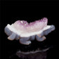 6" Amethyst Agate Crystal Crocodile Figurine Stone Alligator Carvings