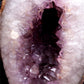 9" Amethyst Geode Crystal Owl Sculpture Stone Animal Carvings