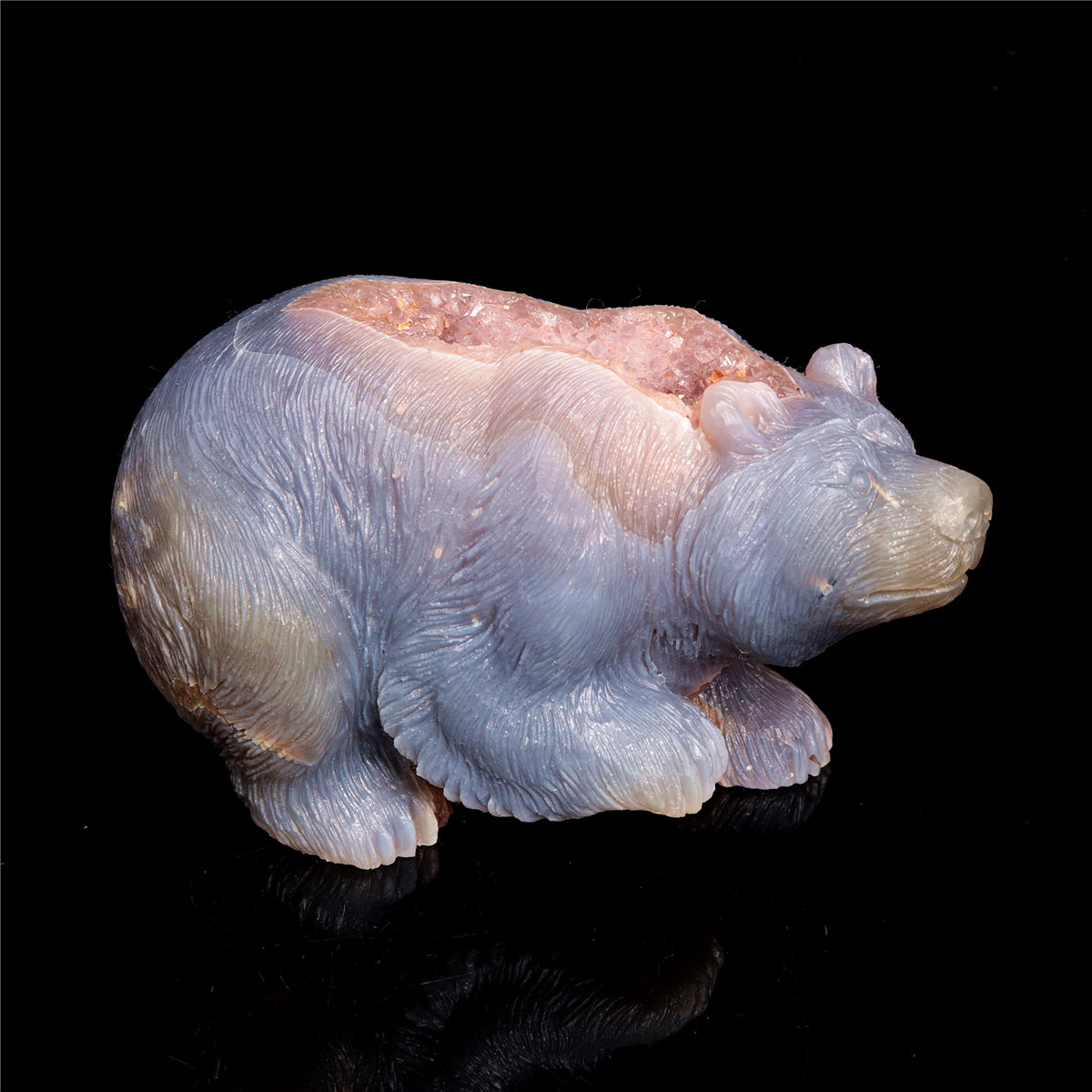 druzy agate bear