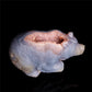 5.5" Druzy Agate Crystal Bear Figurine Stone Animal Carvings
