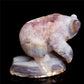 5.5" Amethyst Geode Crystal Bear Figurine Realistic Stone Animal Carvings