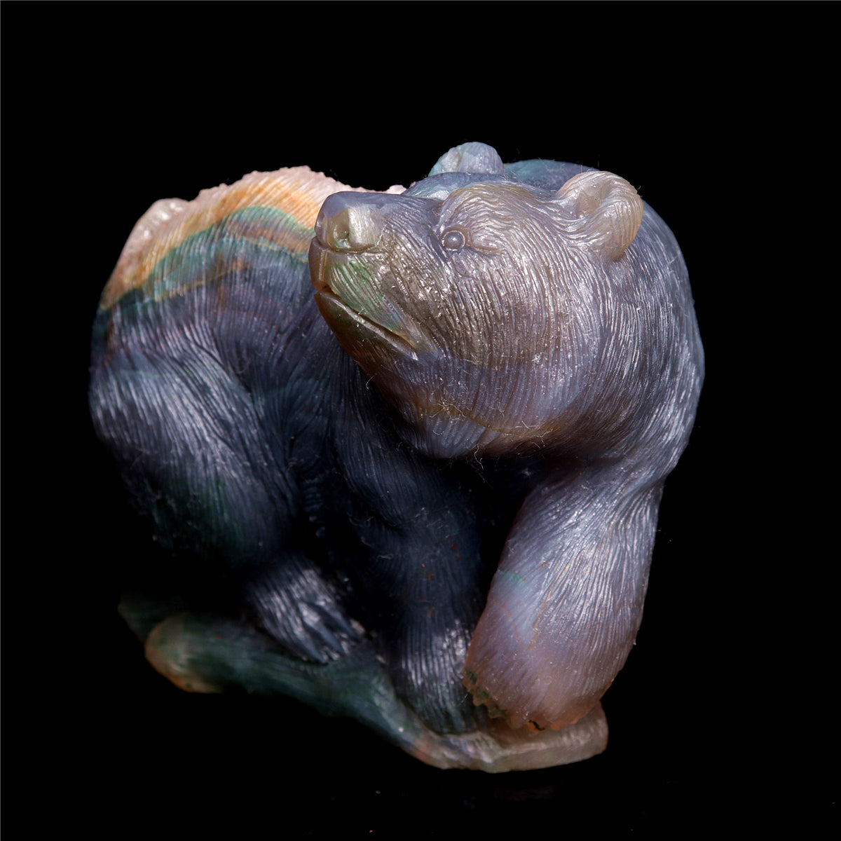 druzy agate bear