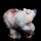 6" Amethyst Geode Crystal Bear Figurine Realistic Stone Animal Carvings
