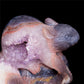 8" Amethyst Agate Crystal Squirrel Figurine Realistic Stone Animal Carvings