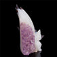 7" Amethyst Agate Crystal Nine Tail Fox Figurine Decor