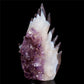 7" Amethyst Agate Crystal Nine Tail Fox Figurine Decor