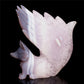 8" Amethyst Agate Crystal Nine Tail Fox Figurine Decor