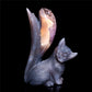 6" Druzy Agate Crystal Nine Tail Fox Figurine Decor