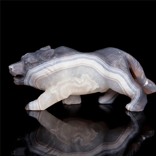 crystal wolf figurine