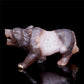 6" Druzy Agate Crystal Wolf Figurine Stone Animal Carvings