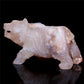 5" Flower Agate Crystal Bear Figurine Stone Animal Carvings