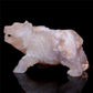 5" Flower Agate Crystal Bear Figurine Stone Animal Carvings