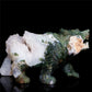 7.5" Druzy Moss Agate Crystal Bear Figurine Stone Animal Carvings