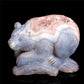 5.5" Druzy Agate Crystal Bear Figurine Stone Animal Carvings