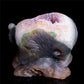 5.5" Amethyst Geode Crystal Bear Figurine Realistic Carvings