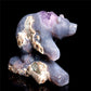 5" Amethyst Geode Crystal Bear Figurine Realistic Carvings