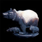 8" Druzy Agate Crystal Bear Family Figurine Stone Animal Carvings