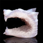 druzy agate wolf head