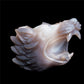 5" Druzy Agate Crystal Wolf Head Figurine Animal Carvings