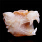 5" Druzy Agate Crystal Wolf Head Figurine Animal Carvings