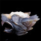 6" Druzy Agate Crystal Wolf Head Figurine Animal Carvings