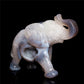 6" Druzy Agate Crystal Elephant Figurine Stone Animal Carvings