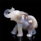 6" Druzy Agate Crystal Elephant Figurine Stone Animal Carvings