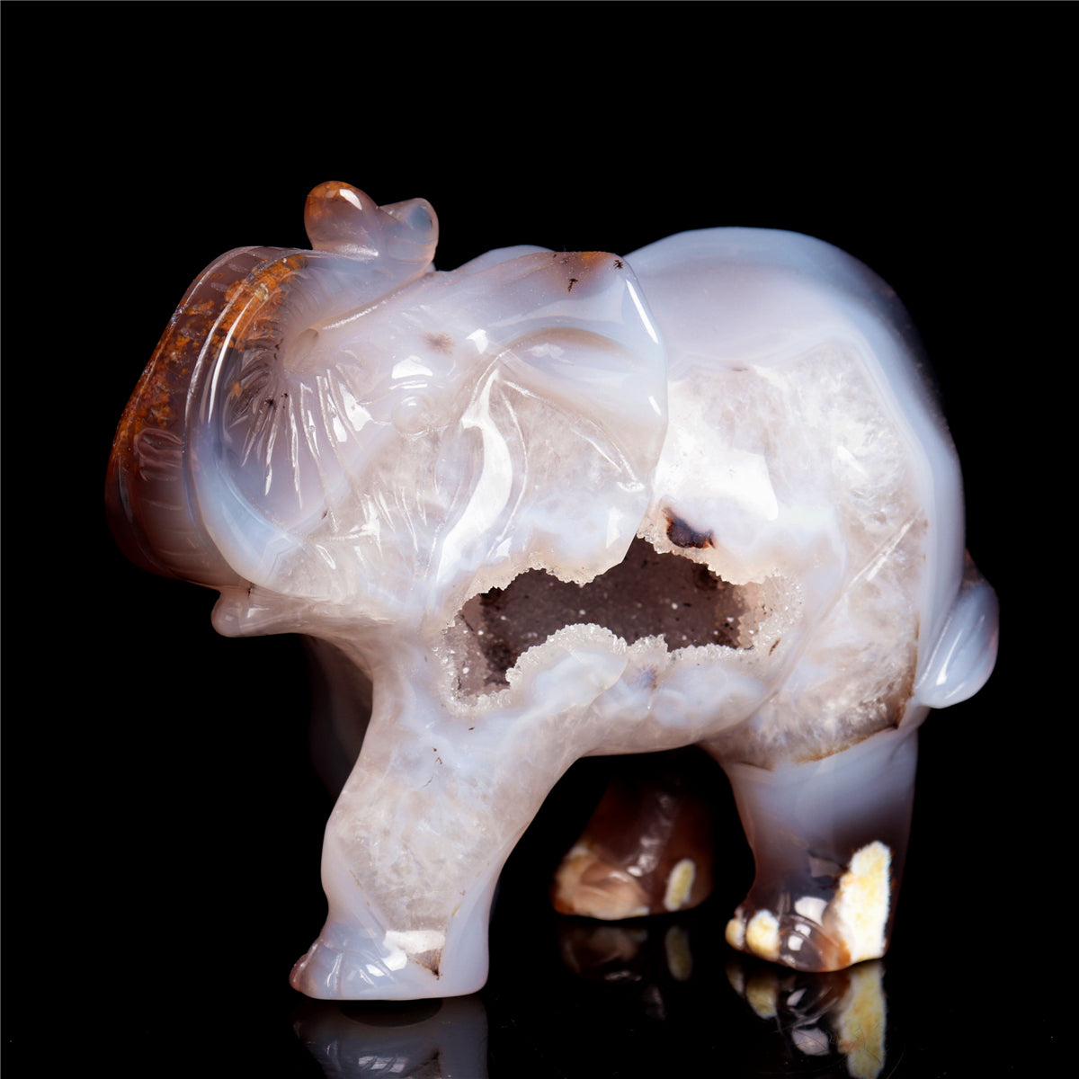 druzy agate elephant