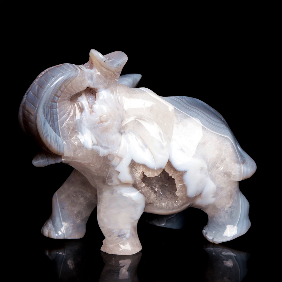 druzy agate elephant