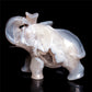 5.5" Druzy Agate Crystal Elephant Figurine Stone Animal Carvings