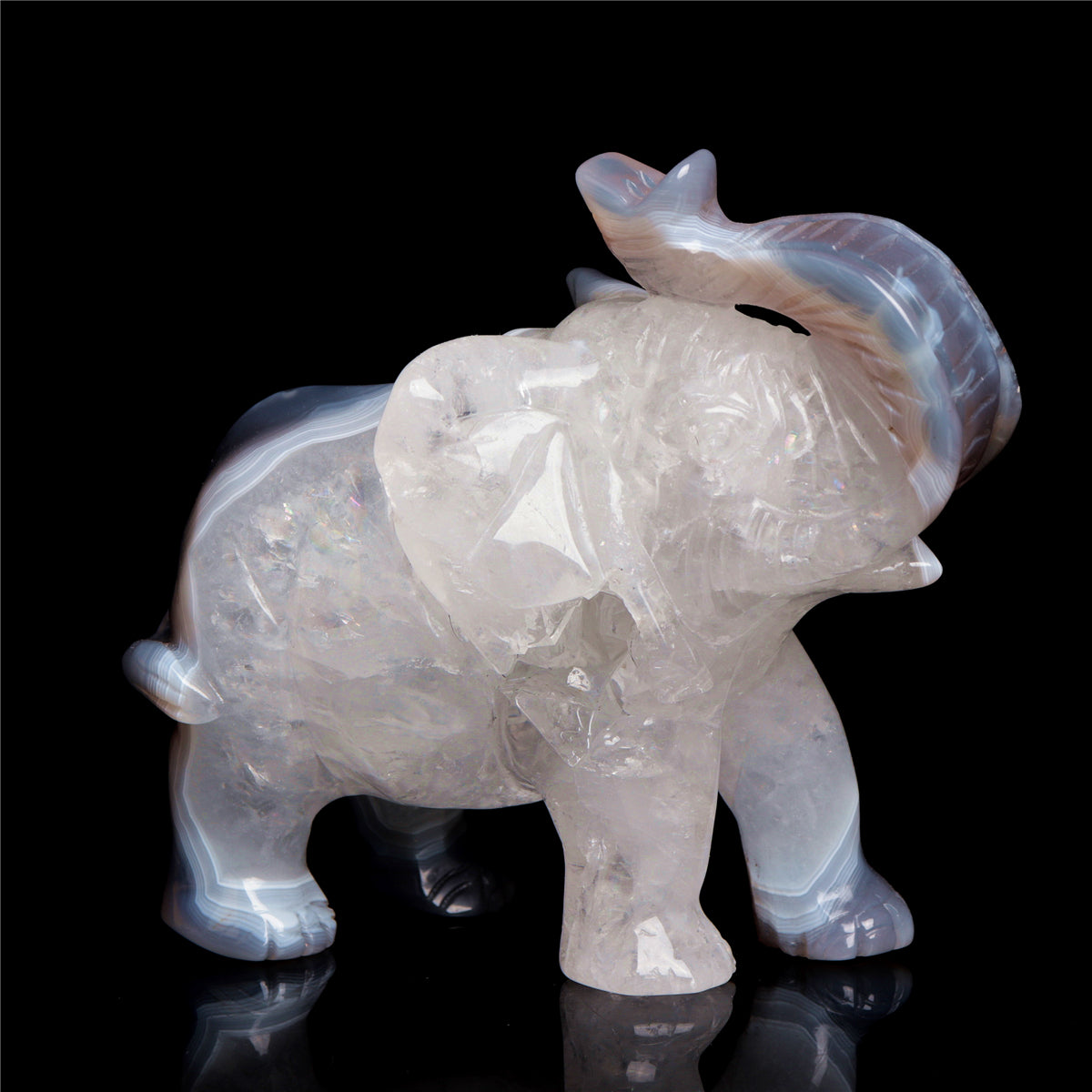 druzy agate elephant