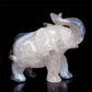 4.5" Druzy Agate Crystal Elephant Figurine Stone Animal Carvings