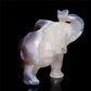 4.5" Druzy Agate Crystal Elephant Figurine Stone Animal Carvings