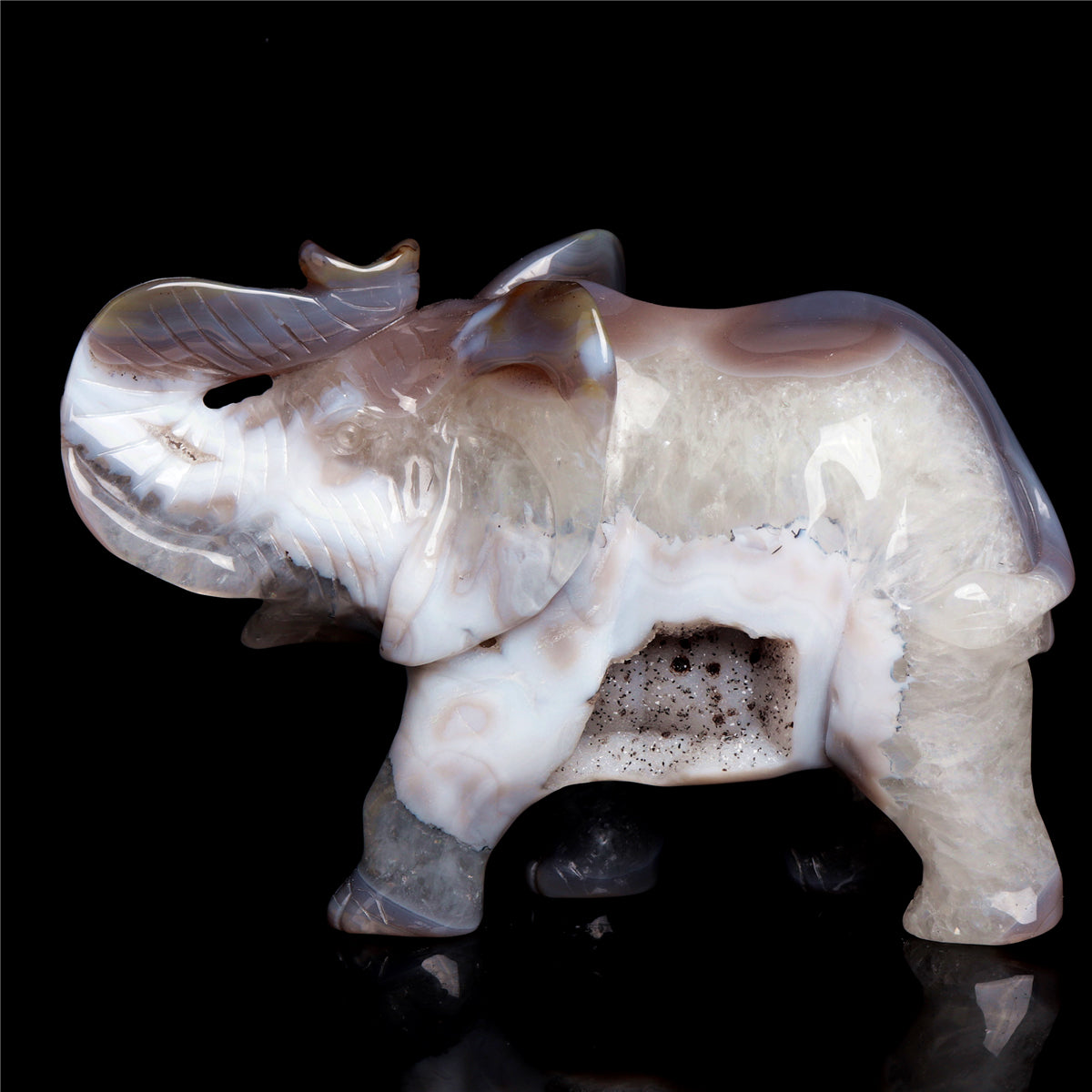 druzy agate elephant