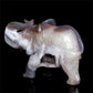 7" Druzy Agate Crystal Elephant Figurine Stone Animal Carvings