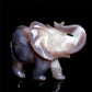 7" Druzy Agate Crystal Elephant Figurine Stone Animal Carvings