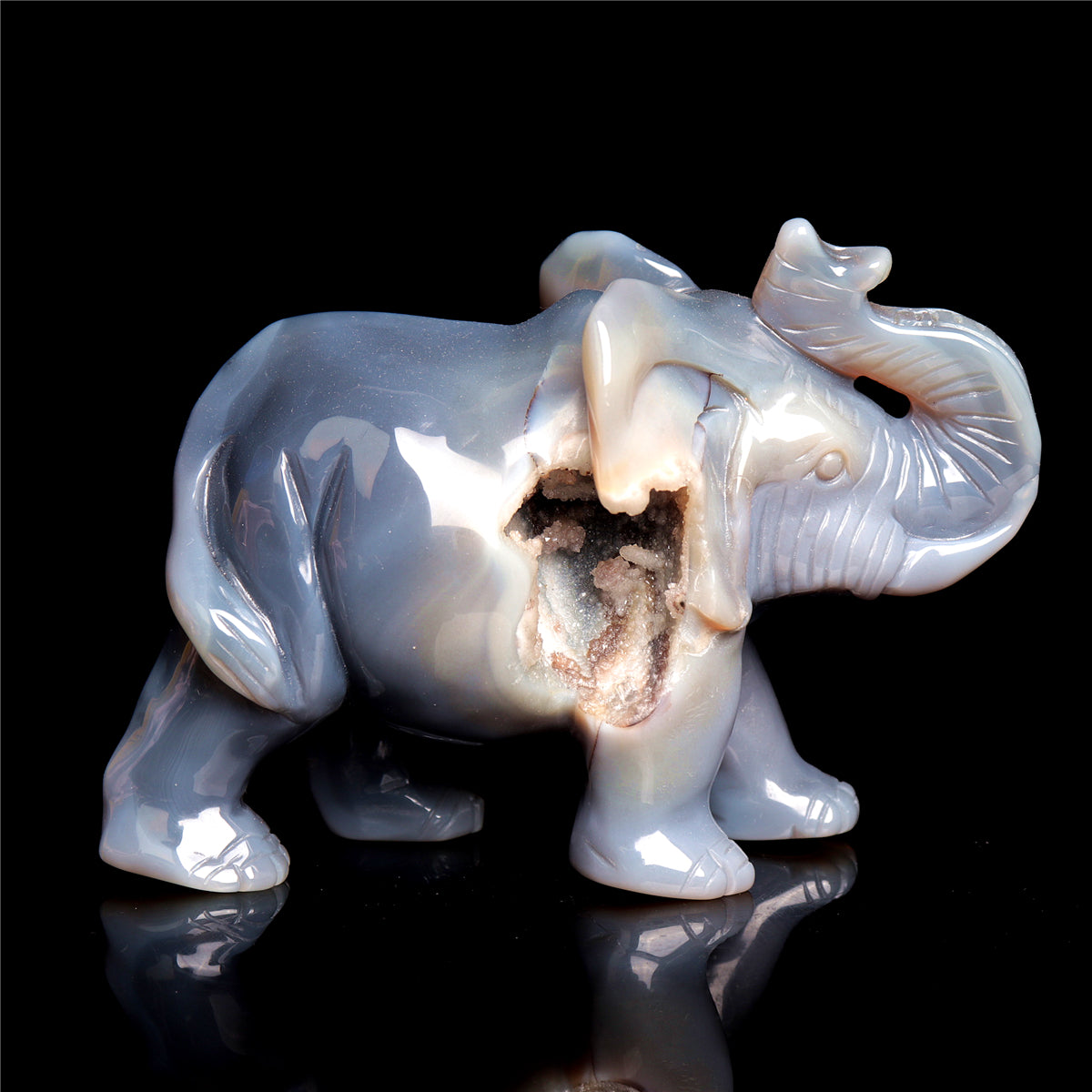 druzy agate elephant