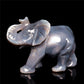 5" Druzy Agate Crystal Elephant Figurine Stone Animal Carvings