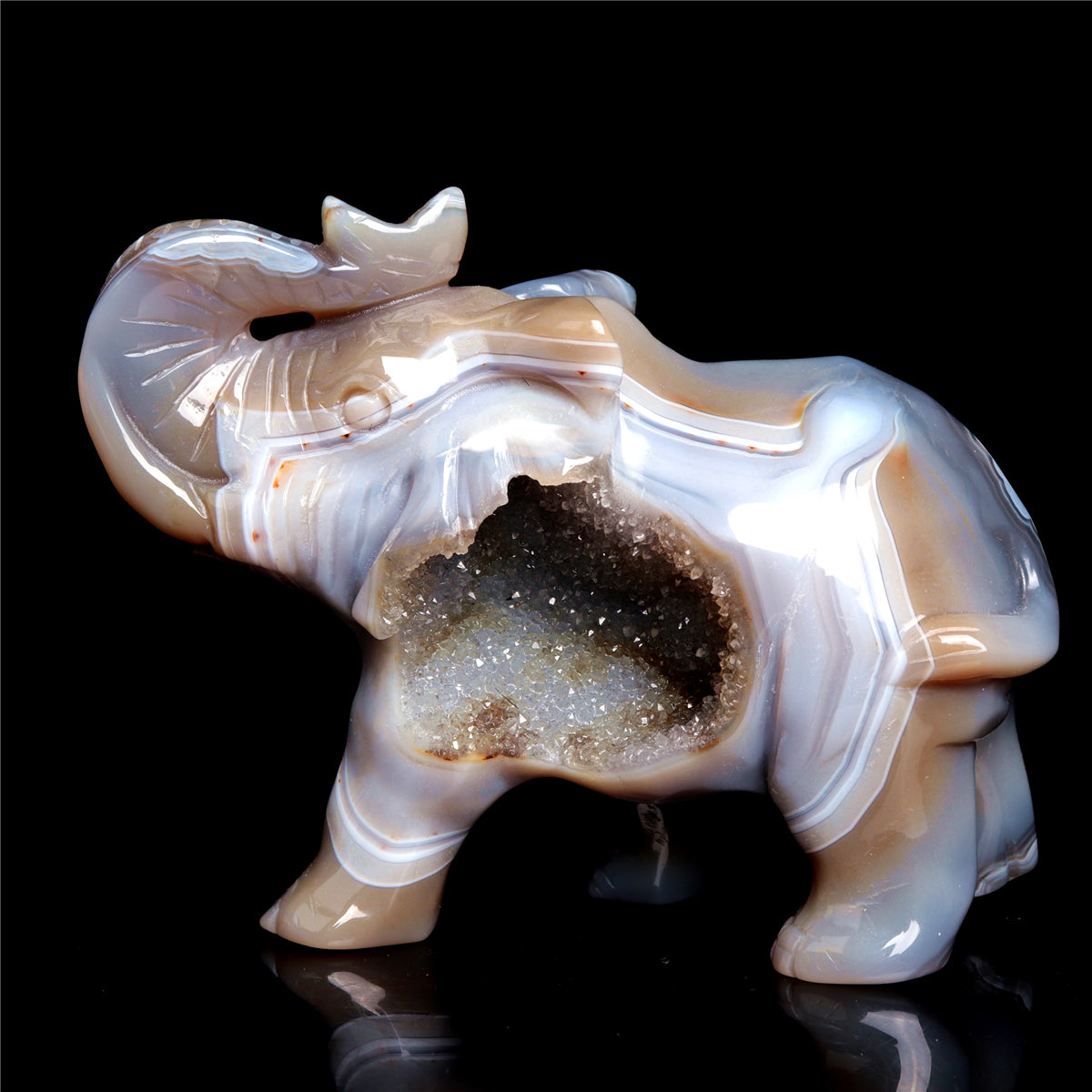 druzy agate elephant