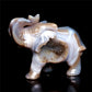 5" Druzy Agate Crystal Elephant Figurine Stone Animal Carvings