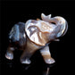 5" Druzy Agate Crystal Elephant Figurine Stone Animal Carvings
