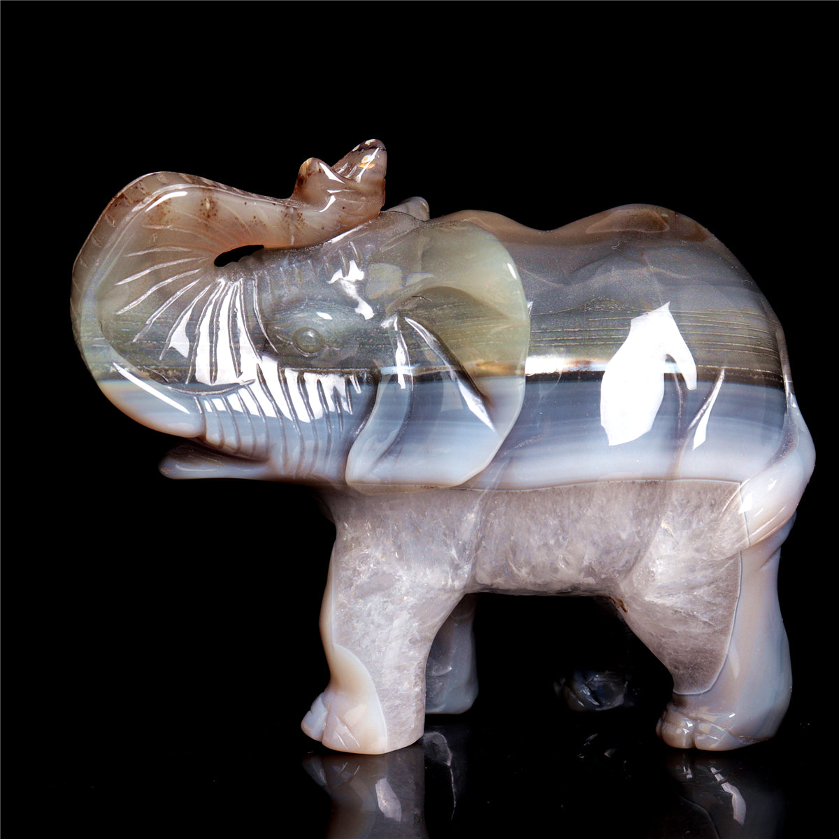 crystal elephant figurine
