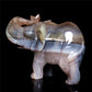 6" Druzy Agate Crystal Elephant Figurine Stone Animal Carvings